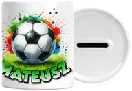 Skarbonki - Skarbonka Piłka Nożna Z Napisem Nadrukiem Prezent Urodziny Zatyczka Na Dole - miniaturka - grafika 1