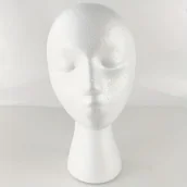 Pozostałe akcesoria fryzjerskie - TEMU Gąbczana Głowa Manekina dla Dorosłych - Idealna do Prezentacji Peruk i Kapeluszy, Trwały Biały Model z Realistycznymi Cechami Twarzy do - miniaturka - grafika 1