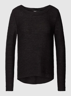 Sweter z dzianiny z okrągłym dekoltem model ‘GEENA’ - Swetry damskie - miniaturka - grafika 1