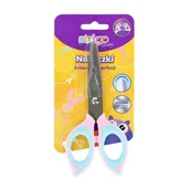 Nożyczki - Nożyczki szkolne dla leworęcznych i praworęcznych Strigo różowo-niebieskie - miniaturka - grafika 1