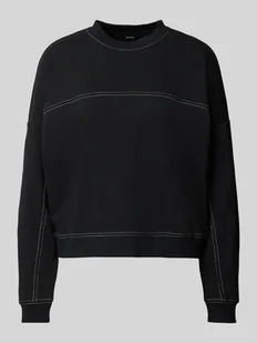 Bluza o kroju comfort fit ze szwami w kontrastowym kolorze model ‘CARLA’ - Bluzy damskie - miniaturka - grafika 1