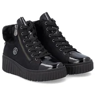 Botki damskie - Botki damskie wodoodporne Rieker N2505-00 BLACK 36 - miniaturka - grafika 1