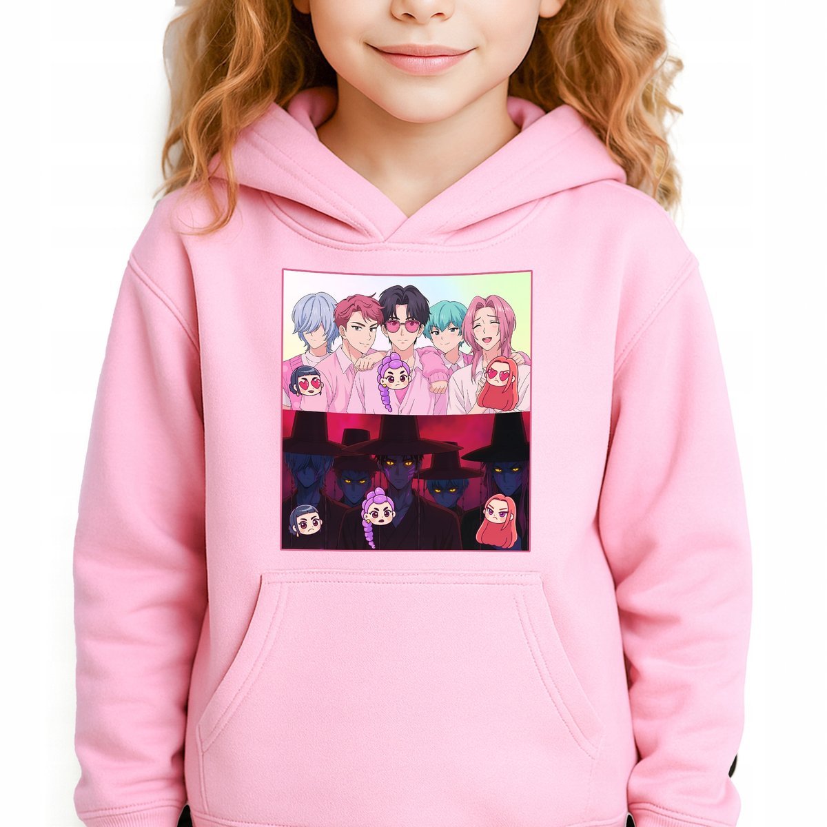 Bluza Dziecięca Różowa Z Kapturem DARK SAJABOYS Muzyka Wzory Rozmiar 128 cm