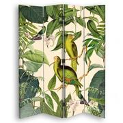 Parawany - Parawan pokojowy FEEBY, Ptaki w tropikach 4, Dwustronny 145x170cm 4-częściowy - miniaturka - grafika 1