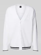 Swetry męskie - Kurtka z dzianiny z listwą guzikową - miniaturka - grafika 1