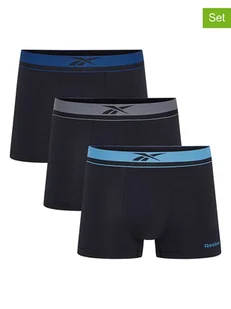 Reebok Bokserki (3 pary) "Brock" w kolorze czarnym - Majtki męskie - miniaturka - grafika 1