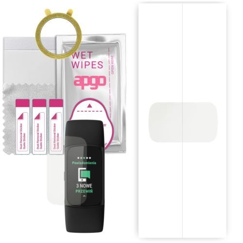 1x folia hydrożelowa MATOWA do Fitbit Charge 6 - apgo Smartwatch Hydrogel MATTE Protection Ochrona na ekran smartwatcha