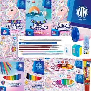 Wyprawka Szkolna Astra Unicorn (Xl) 20 El. - Przybory szkolne - miniaturka - grafika 1