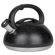 Czajniki na gaz - Czajnik Tradycyjny Z Gwizdkiem Czarny Nakrapiany 3L Indukcja - miniaturka - grafika 1