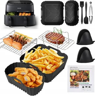 Wkładki Stojaki Papier Do Frytkownicy Beztłuszczowej Air Fryer Dual Basket - Akcesoria i części AGD - miniaturka - grafika 1