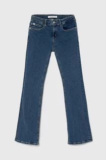 Spodnie i spodenki dla dziewczynek - Calvin Klein Jeans jeansy - grafika 1