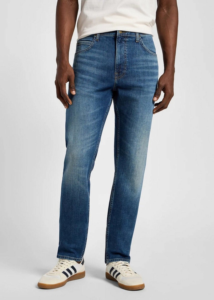 Męskie spodnie jeansowe dopasowane Lee RIDER W36 L32