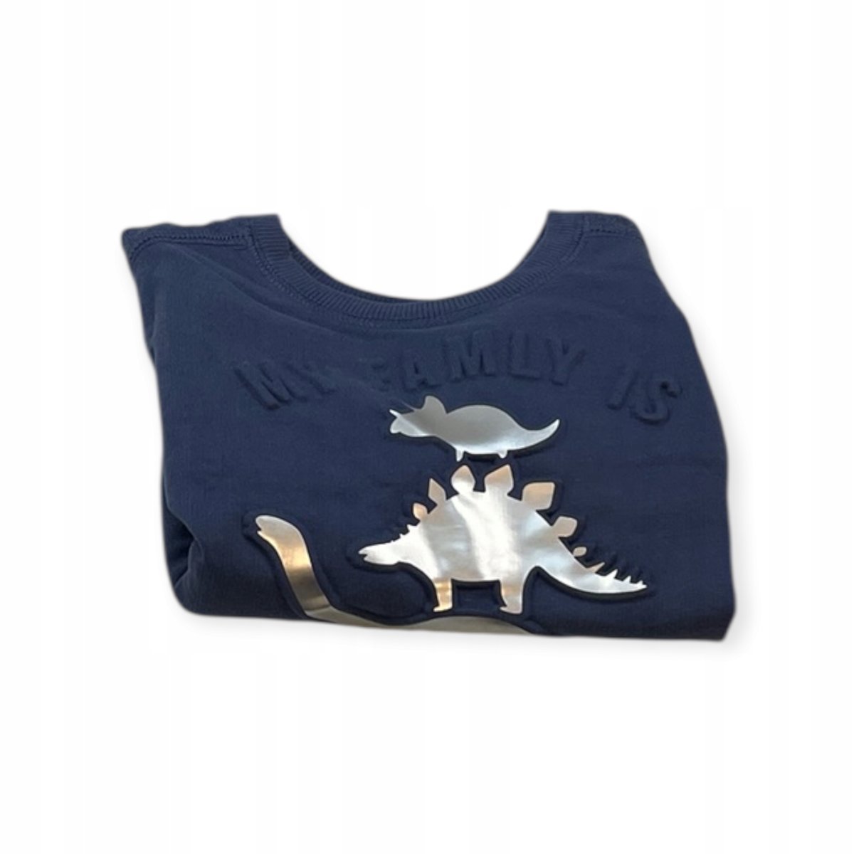 Bluza Dziecięca 12M Dinozaury My Family Is Dino-Mite Granatowa