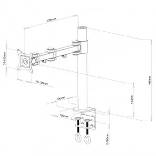 Uchwyt do monitora LCD 1monitor 13-27'' L01 - Uchwyty do monitorów - miniaturka - grafika 2