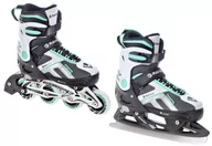 Rolki - Rolki Łyżwy 2w1 Raven Pulse Black/Mint 33-36 - miniaturka - grafika 1