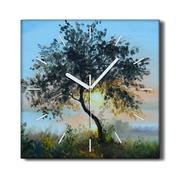 Zegary - Zegar canvas nowoczesny 30x30 Drzewo niebo słońce, Coloray - miniaturka - grafika 1