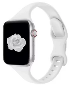 opaska pasek bransoleta WĄSKA APPLE Watch 1/2/3/4/5/6/7/8/9/SE/Ultra/Ultra2 42/44/45/49mm biała - Akcesoria do smartwatchy - miniaturka - grafika 1