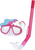Maski do nurkowania - Bestway Maska Do Nurkowania Z Rurką Zwierzątka Różowa 24059 - miniaturka - grafika 1
