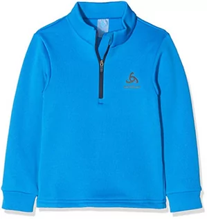 Bluzy dla dziewczynek - ODLO bluza dziecięca Midlayer 1/2 z zamkiem błyskawicznym CARVE KIDS WARM, directoire blue, 116 541789 - grafika 1