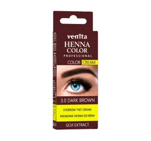VENITA HENNA COLOR HENNA DO BRWI W KREMIE 3.0 DARK BROWN 15G + 15G - Akcesoria i kosmetyki do stylizacji brwi - miniaturka - grafika 1