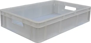 Artech Pojemnik transportowy EURO 130 ścianki i dno pełne, wym. 600 x 400 x 130 mm biały - Pojemniki przemysłowe - miniaturka - grafika 1