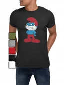 Koszulki męskie - KOSZULKA T-SHIRT MĘSKA Z NADRUKIEM SMEFRY PAPA SMERF PRZYWÓDCA - L - miniaturka - grafika 1
