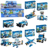 Klocki - Klocki Konstrukcyjne Policja Helikopter Pojazdy Budynki 98-118 el. Mix - miniaturka - grafika 1