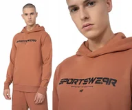 Bluzy męskie - 4F BLUZA MĘSKA DRESOWA SPORTOWA Z KAPTUREM - miniaturka - grafika 1