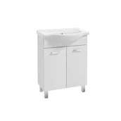 Szafki łazienkowe - Zestaw szafka i umywalka MEA D65 DSM 2D0S L1522 biały - miniaturka - grafika 1