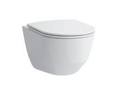 Miski WC - Laufen Pro A Zestaw Toaleta WC 53x36 cm bez kołnierza + deska wolnoopadająca biała H8669570000001 - miniaturka - grafika 1
