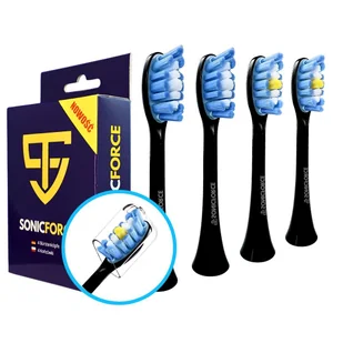 Końcówki do DENTISTIVE Black Czarne - Zamienniki Włókien Premium - Końcówki do szczoteczek elektrycznych - miniaturka - grafika 1