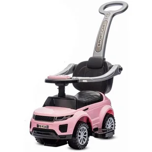 Jeździk Pchacz Chodzik Dla Dziecka Z Rączką I Obejmą Sport Car Jasny Różowy - Chodziki - miniaturka - grafika 1