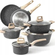 Zestawy garnków i patelni - Carote Zestaw garnków i patelni granitowych 10 el. indukcja PREMIUM - miniaturka - grafika 1