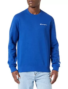 Champion Męska bluza z kapturem American Classics Small Script Logo Crewneck, niebieski, L - Bluzy męskie - miniaturka - grafika 1