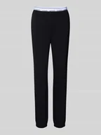 Spodnie sportowe damskie - Spodnie dresowe o kroju regular fit z paskiem z logo model ‘SOFIA’ - miniaturka - grafika 1