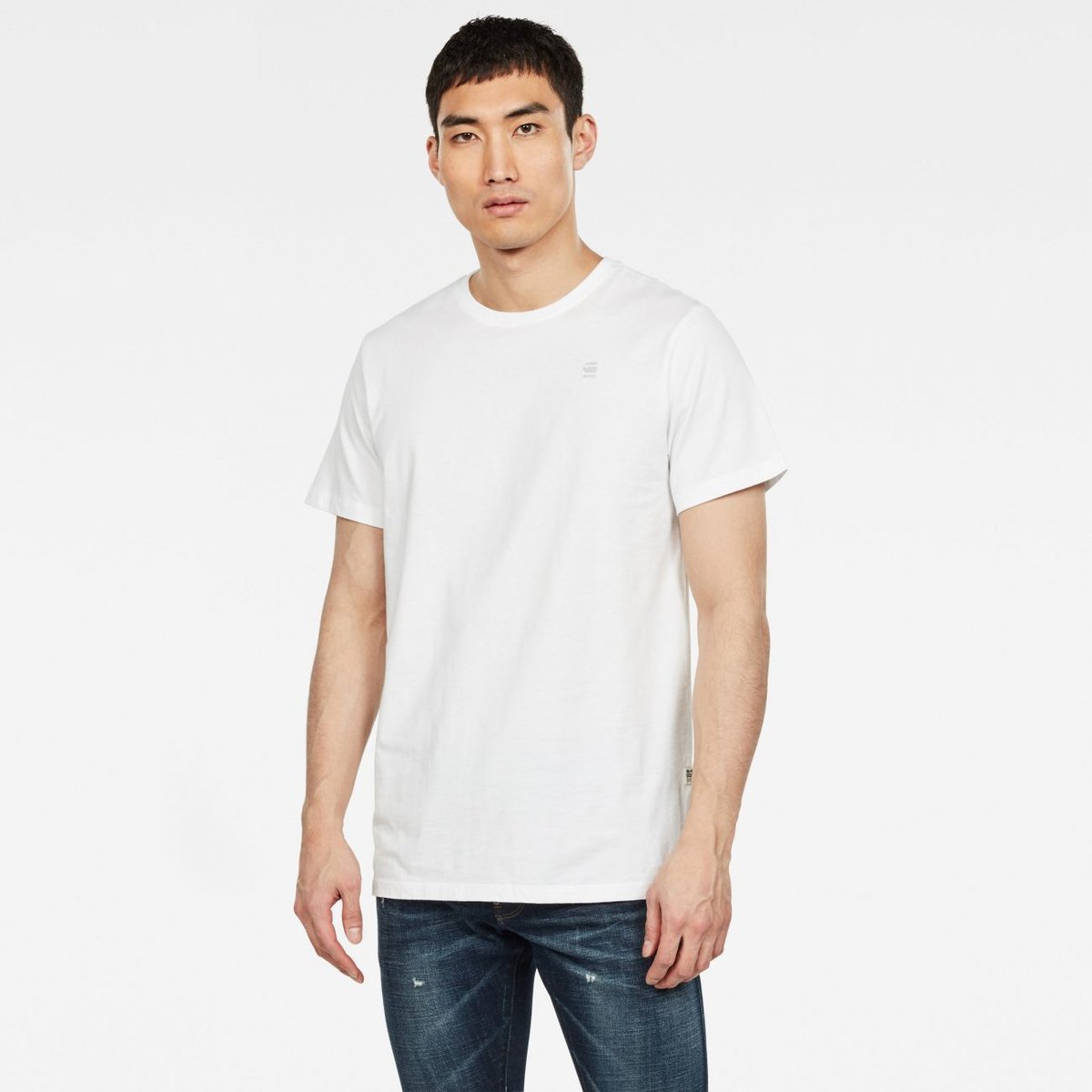 t-shirt uomo g-star d16411 336 case-s r t 110 white