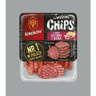 Salami Chips Szynka i Ser 60g Salami z Dębicy - Woda - miniaturka - grafika 1