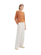 Koszulki i topy damskie - TOM TAILOR Damska koszulka z długim rękawem, 32403 - Gold Flame Orange Melange, XL - miniaturka - grafika 1