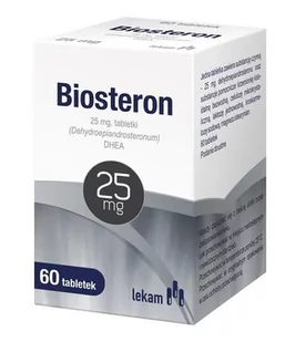 Lek AM BIOSTERON 25 mg 60 tabl W niedoborach dehydroepiandrosteronu DHEA) 6802824 - Serce i układ krążenia - miniaturka - grafika 1
