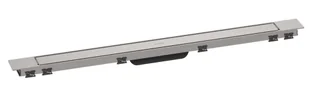 Hansgrohe RainDrain Match Plus - Element zewnętrzny odpływu liniowego 90 cm, z rusztem, stal szlachetna szczotkowana 56216800 - Odpływy liniowe - miniaturka - grafika 1