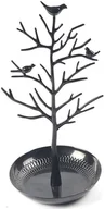 Biżuteria - akcesoria - Polerowany czarny stojak na biżuterię – Vintage Birds – Zawieś swoją biżuterię – Wiszący organizer wiszący w kształcie wieży – Stojak ekspozycyjny - miniaturka - grafika 1