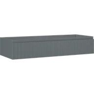 Szafki łazienkowe - Mexen Rivel szafka łazienkowa podumywalkowa 120 cm, 1 szuflada, ryflowana , szara mat - 91A20-12023-1-BF66 - miniaturka - grafika 1
