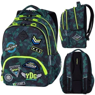 Plecak młodzieżowy Bentley Badges Boys Green - Coolpack - Plecaki szkolne i tornistry - miniaturka - grafika 1