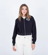 Bluzy damskie - Hurley Damska bluza z kapturem Protect the Sea Crop Zip Up - miniaturka - grafika 1