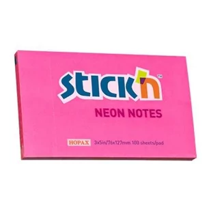 Notes samoprzylepny 127mmx76mm neon ciemnoróżowy - Szkolne artykuły papiernicze - miniaturka - grafika 2