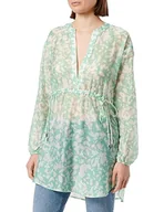 Bluzki damskie - s.Oliver BLACK LABEL Bluzka damska, długi rękaw, zielona, 42, zielony, 42 - miniaturka - grafika 1