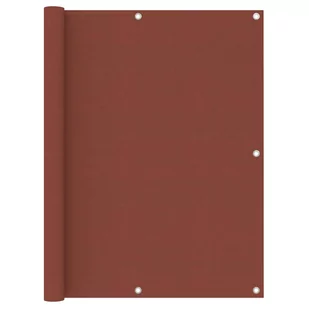 vidaXL Parawan balkonowy, terrakota, 120x400 cm, tkanina Oxford vidaXL - Parawany - miniaturka - grafika 1