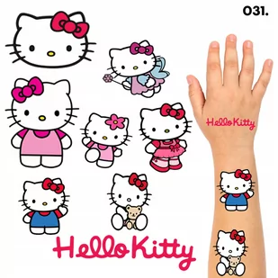TATUAŻE ZMYWALNE DLA DZIECI TYMCZASOWE HELLO KITTY - 8 EL. / 150 WZORÓW - Zabawki kreatywne - miniaturka - grafika 1