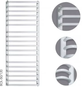 BOL-55/70 BOLERO Grzejnik łazienkowy o wymiarze 55x70, w kolorze BIAŁY, moc 376W - Grzejniki łazienkowe - miniaturka - grafika 1