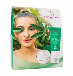 Dermacol Cannabis Gift Set zestaw Maseczka Cannabis Clay Detox Mask 100 ml + Krem do twarzy Cannabis Hydrating Cream 50 ml dla kobiet - Zestawy kosmetyków damskich - miniaturka - grafika 1